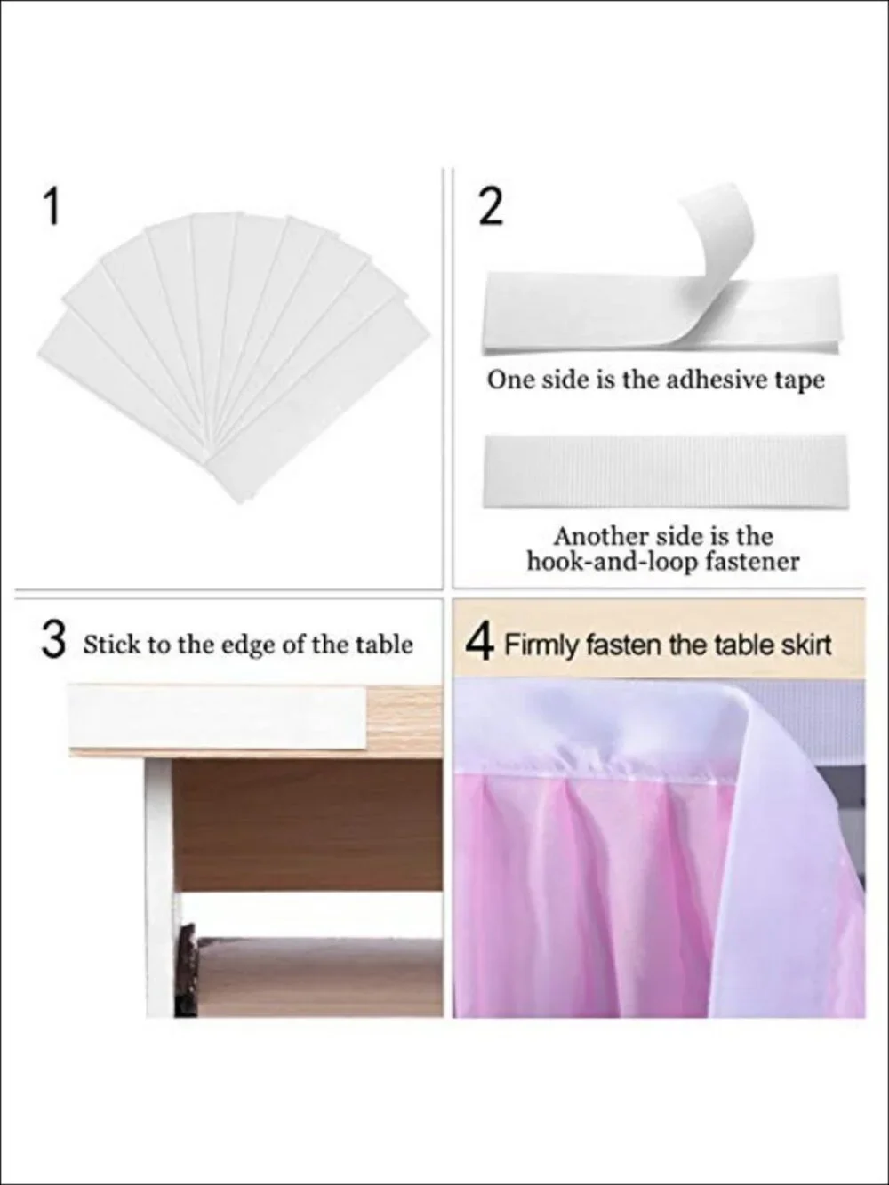 Chiffon Table Skirt Ruffle 6ft Rectangle Table Party Tablecloth